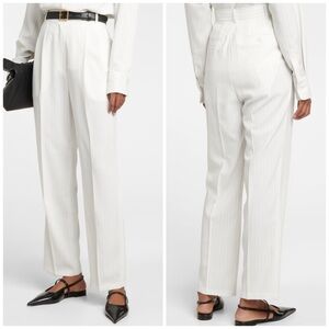 The Frankie Shop Bea Striped Dress Pants White Size XS